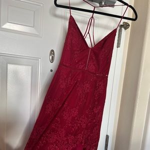 Revolve NBD Red lace dress